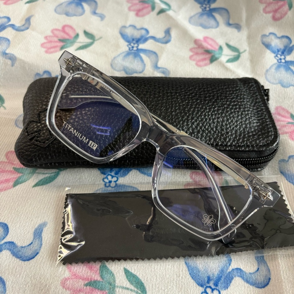 Chrome Hearts Hard Transparent Slluer Creas Surglasses